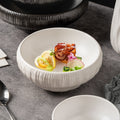 Personalized creative ceramic bowl for home rice bowl ceramic black and white dessert bowl one-person soup bowl noodle bowl