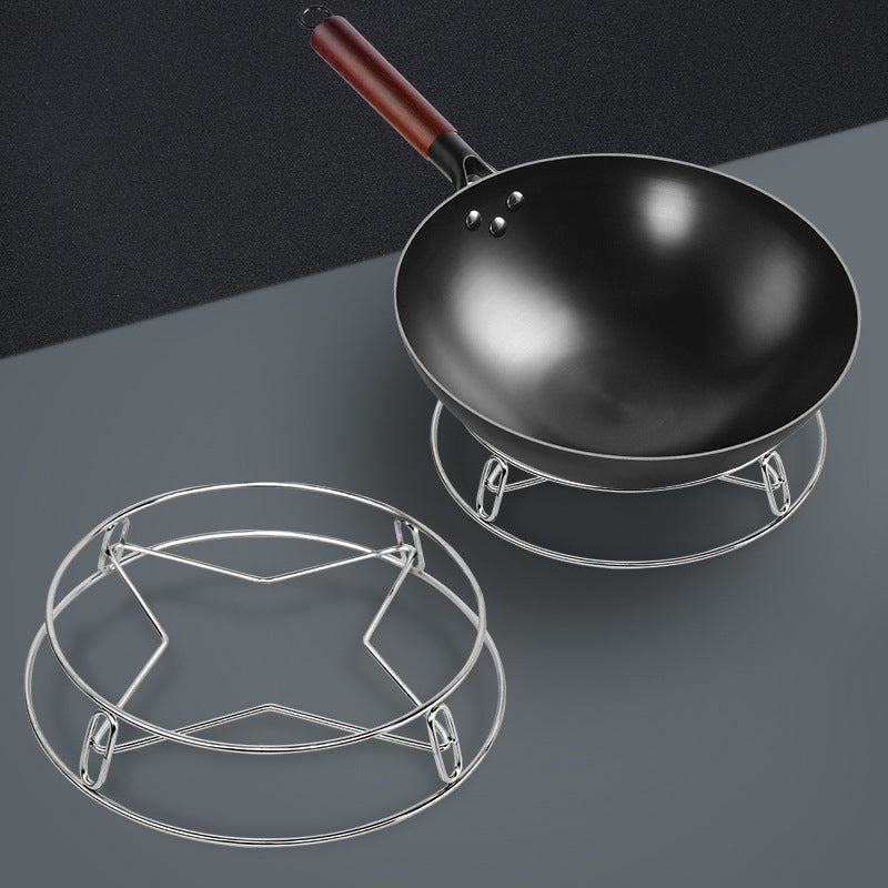 Stainless steel pot rack Household kitchen rack Multifunctional steam rack Insulation pot pad Pot storage device