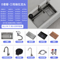 Kitchen sink large single slot 304 stainless steel sink basin thickened 5mm xiao mi grain sink single slot all-in-one
