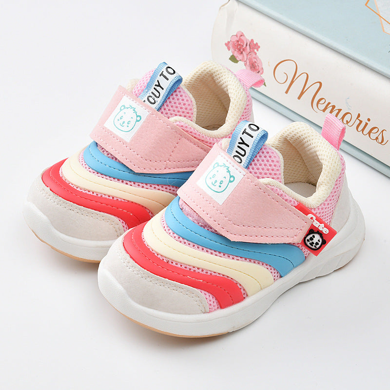 Kids' spring/autumn shoes: breathable soft-soled infant shoes for baby girls (0-1-3 years old), baby shoes, functional shoes for baby boys, and first walker shoes