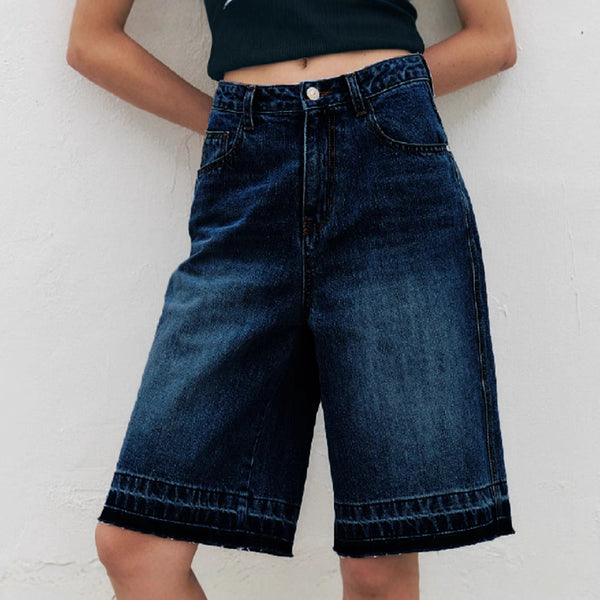 TUME European and American   supply retro loose high waist casual fashion denim pants women
