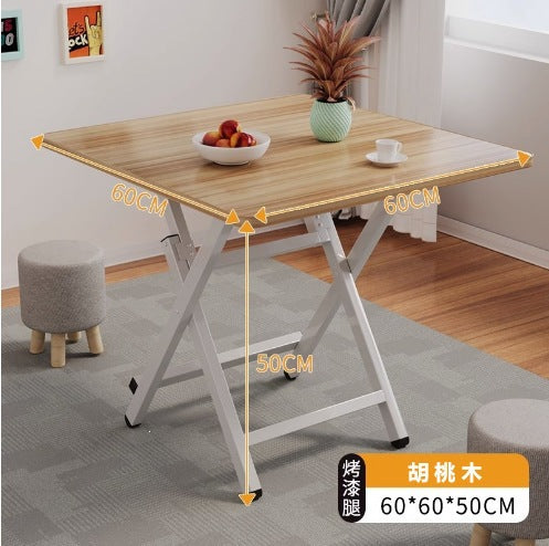 Simple foldable small square dining table for home study rental house dormitory small apartment portable dining table casual