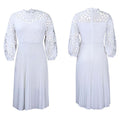 European and american women's clothing  summer new arrival: elegant lace patchwork, pleated, hollow-out, sexy plus size african dress - export quality
