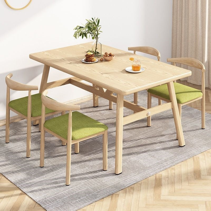 Rectangular table and chair combination casual small apartment dining table suit dining table and chair for home dining table and chair catering merchant