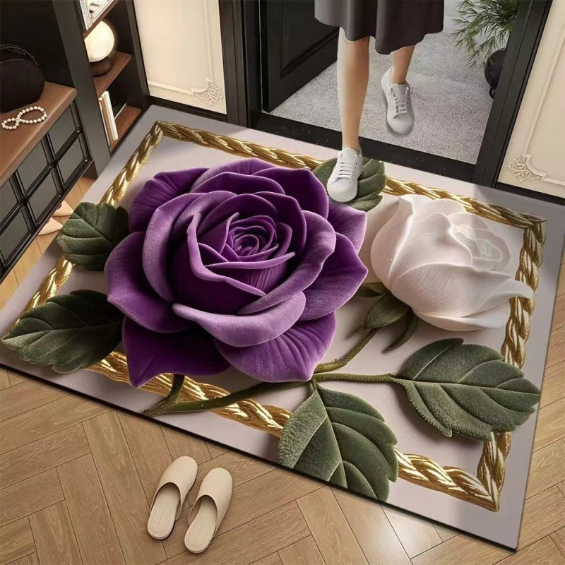 rose diatom mud floor mat bathroom absorbent mat entrance door mat bathroom door quick-drying mat non-slip foot mat