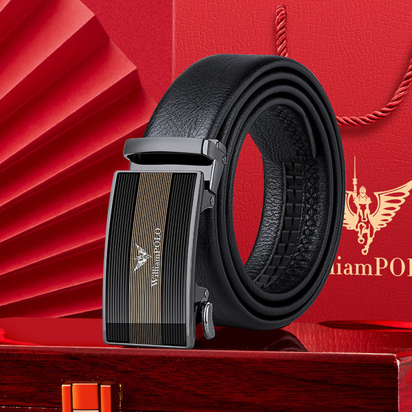 Emperor Paul Belt Men's Premium Leather Belt Automatic Buckle Alloy Belt Business Versatile Belt Genuine