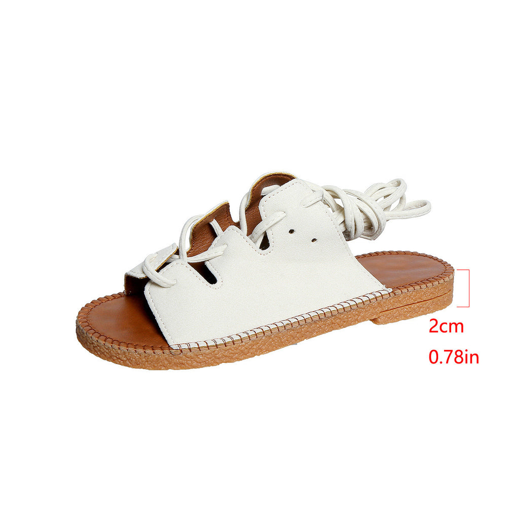 summer new round toe ankle strap sandals - comfortable outdoor beach shoes, plus size platform sandals for women (export quality)