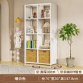 Steel grid cabinet - freestanding modular bookshelf for home living room, kids' storage, picture book organizer, and low cabinet