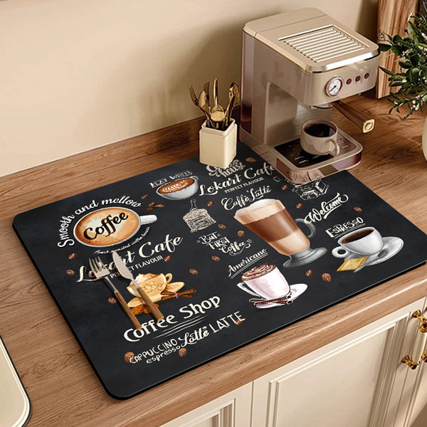Nordic style, diatom mud, kitchen drain mat, tableware, dishes, placemats, water control mats, tabletop teacup mats, countertop absorbent mats