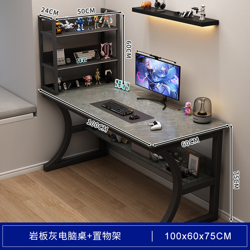 Bedroom study desk computer desk desktop gaming desk home office desk with storage shelf simple desk