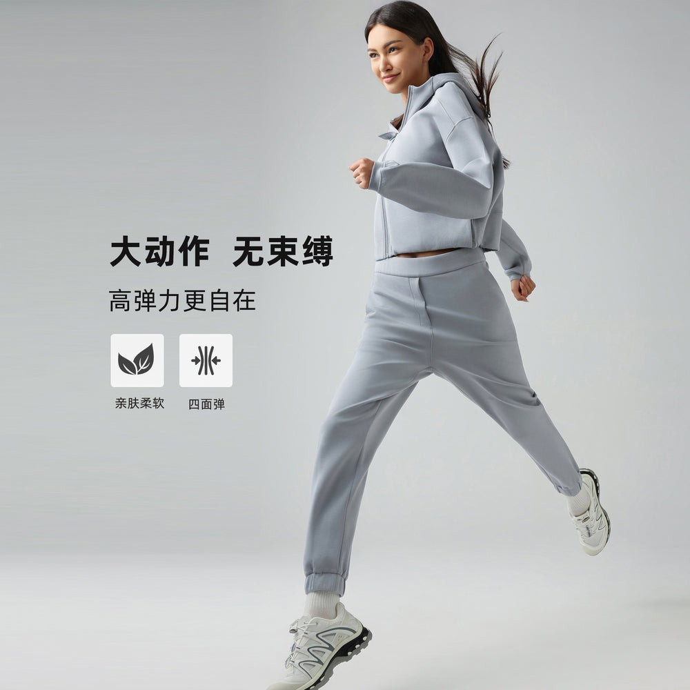 Fall and winternew arrivalhigh waistloose running sweatpants women's outwear air layer jogger pantsslimming lookcasual sweatpants daw168
