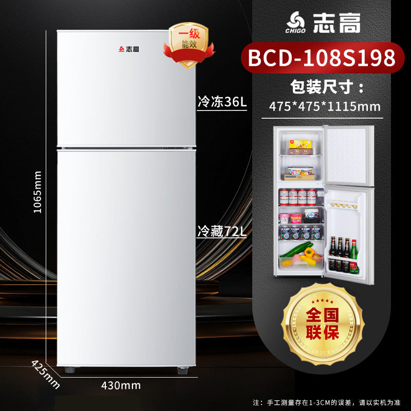 Chigo refrigerator - energy star tier 1, dual-cooling refrigerator-freezer, ideal for home, dorm, and rental properties - compact refrigerator