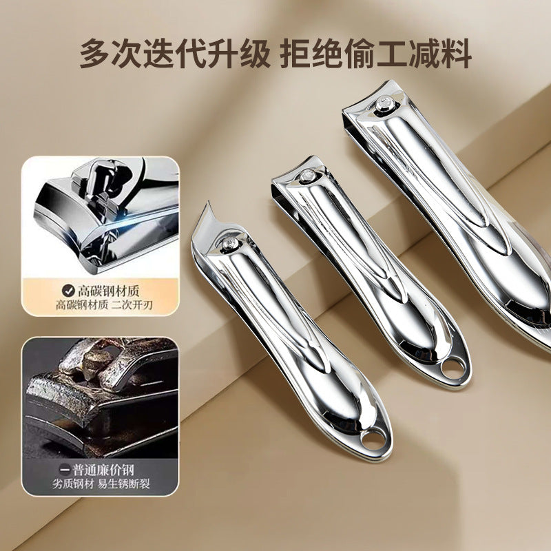 Nail clipper set with folding storage case - complete manicure tool kit - wholesale available - stainless steel nail clippers
