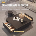 For home tea table living room glass black light luxury slate modern casual combination coffee table small apartment square sense for home