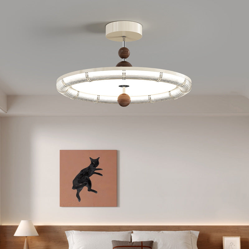 Cream Wind Round Bedroom Ceiling Light Full Spectrum Highlight Eye Protection Ceiling Light Minimalist Household Room Study Lighting