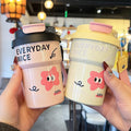 High-style coffee thermos, premium quality double-walled coffee mug for women, 316l stainless steel straw cup, factory direct wholesale