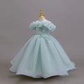 New arrival: children's formal dress - bubble shoulder wedding dress, princess style, flower girl performance dress