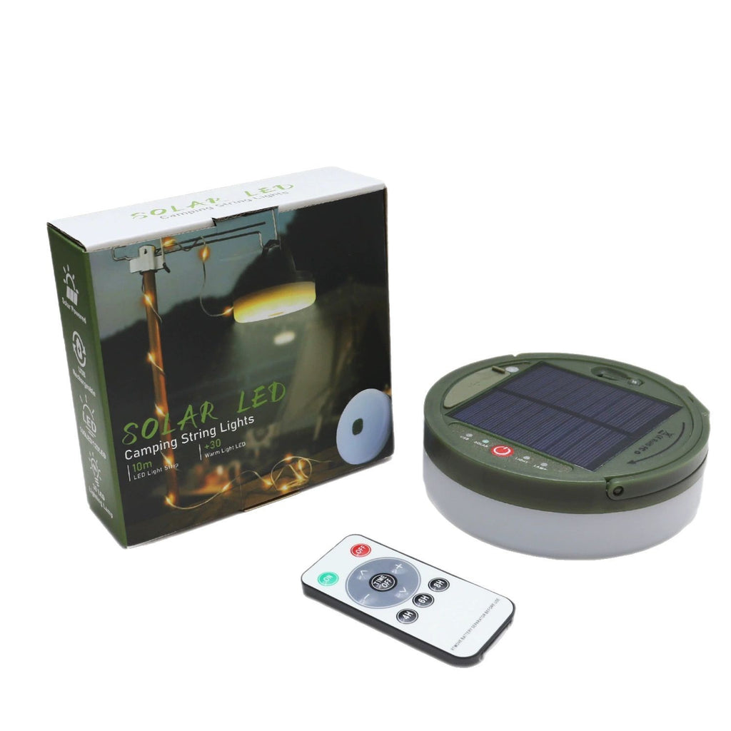 Cross-border new solar energy, outdoor lighting camping light tape measure storage camping light string tent emergency ambient light