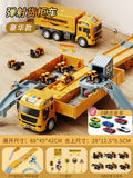Kids' oversized container truck crane large truck alloy excavator construction vehicle toy set
