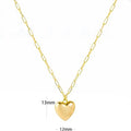 Amazon fashionclassy heart pendant necklace casual paper clip chain