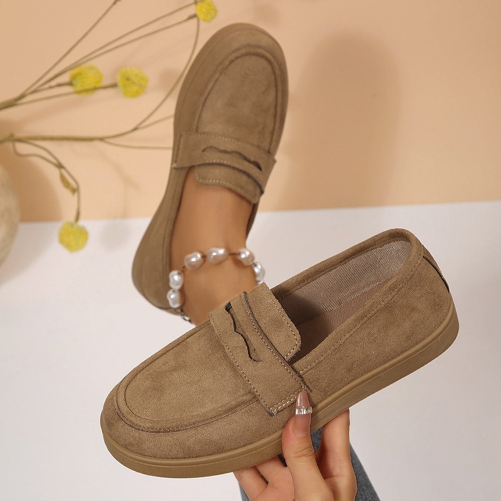plus size spring autumnew arrival loafers women's round toe flats slip-on lazy exportfashionflats wholesale