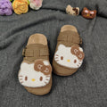 Family birkenstock outwear 2026 spring autumcute cartoon big childrenkids birkenstock shoes toe outwear half slippers women