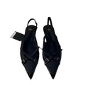 Za 2024 spring/summer new trf women's black patent leather criss-cross buckle flat mary jane pointed-toe mules