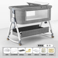Morandi gray + mattress + storage basket + mosquito net + nursing table + bed surround a