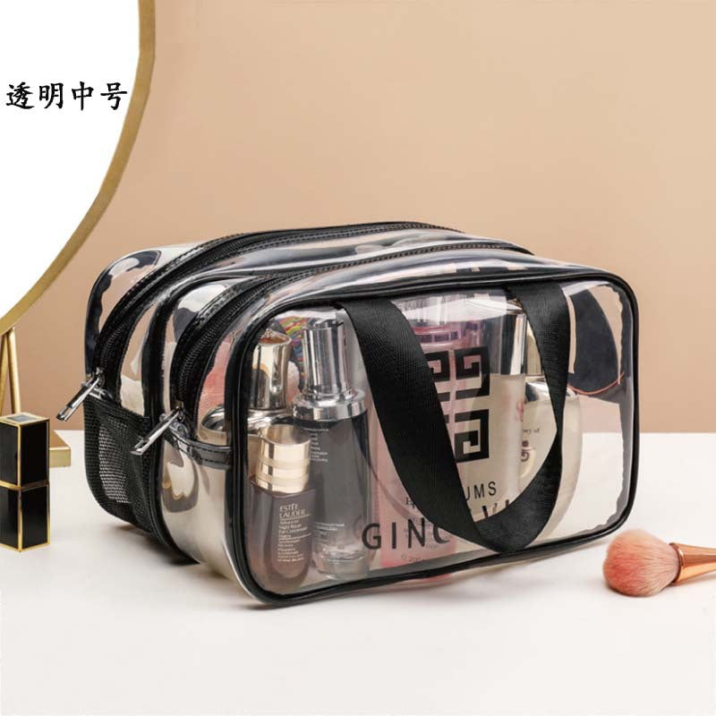 Portable PVC Travel Waterproof Cosmetic Bag Dry and Wet Separation Cosmetic Wash Bag Portable Clothing Storage Swimming Bag