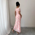 trendy summer mini dress: sexy ice silk rose print - instagram style