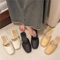 2024summer baotou slippers women's popular ins simple lazy western style sweet fairy style one-line sandals for women