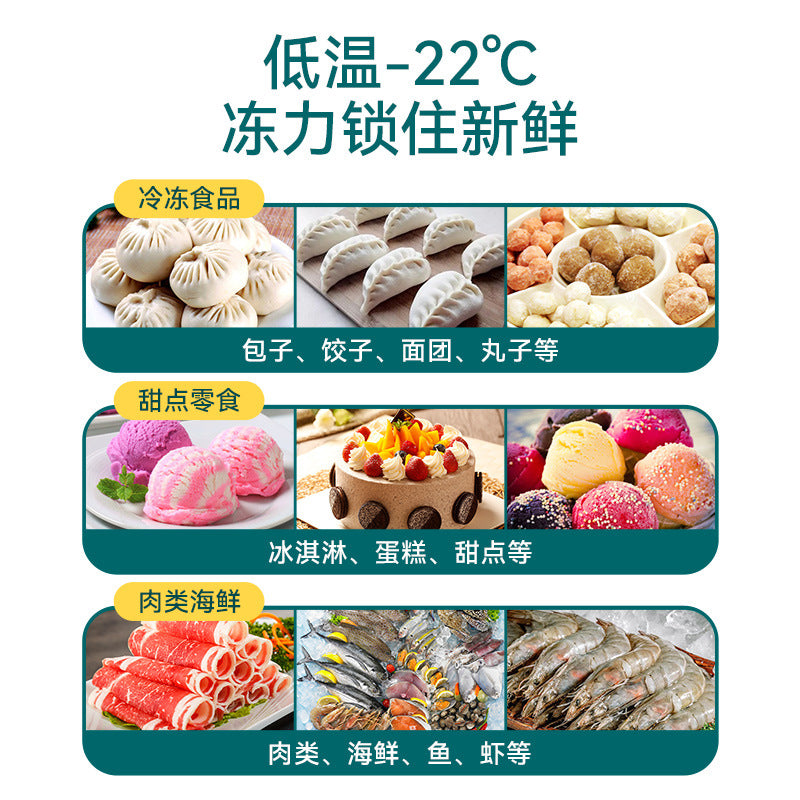 Customized three-door defrost freezer commercial supermarket fresh food freezer vertical durian freezer display cabinet cross-border supply