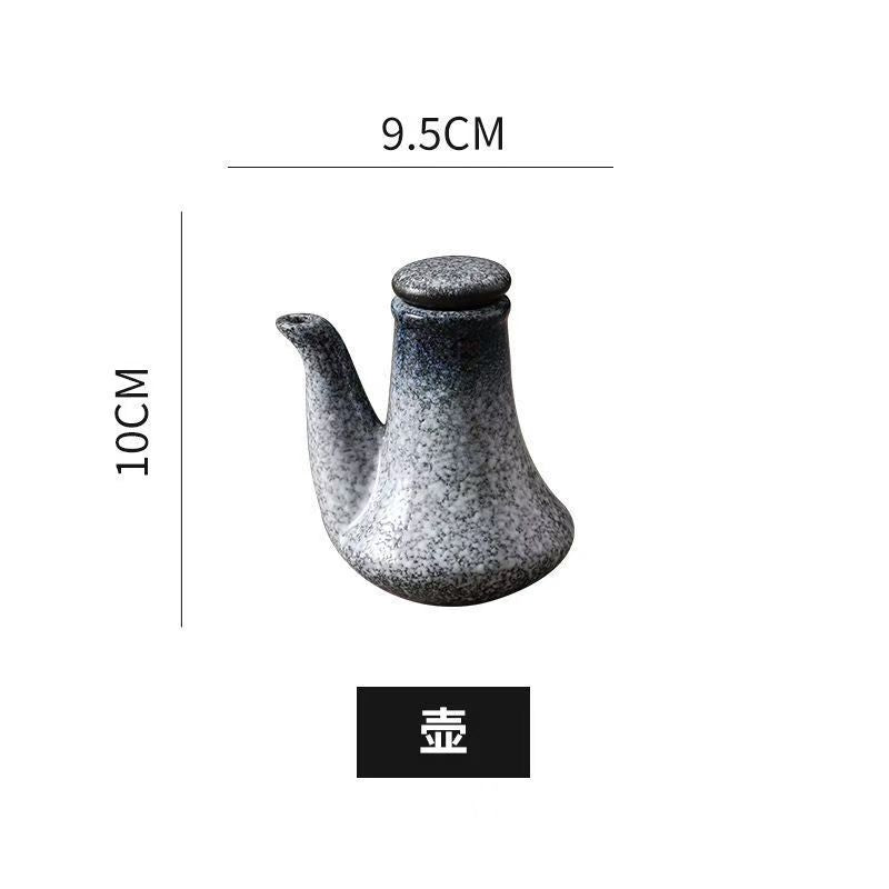 Japanese ceramic oil pot retro japanese stylefor home soy sauce pot vinegar pot seasoning dish kitchen supplies side dish dipping dish