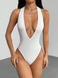 tk european and american sexy halter bodysuit - new spring/summer hot girl open-back tapered bodysuit