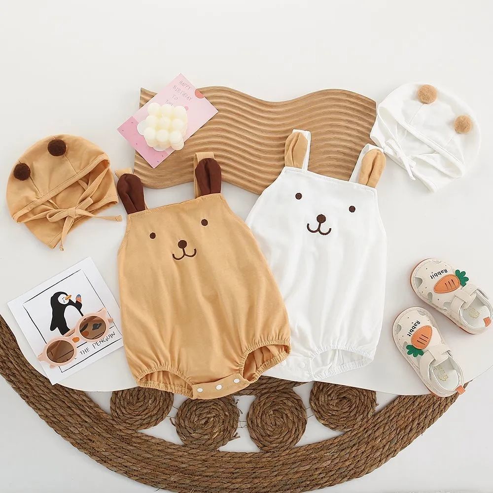 Infant summer sleeveless cute sling super cute triangle rompers fashionable cartoon outwear for male and female babies