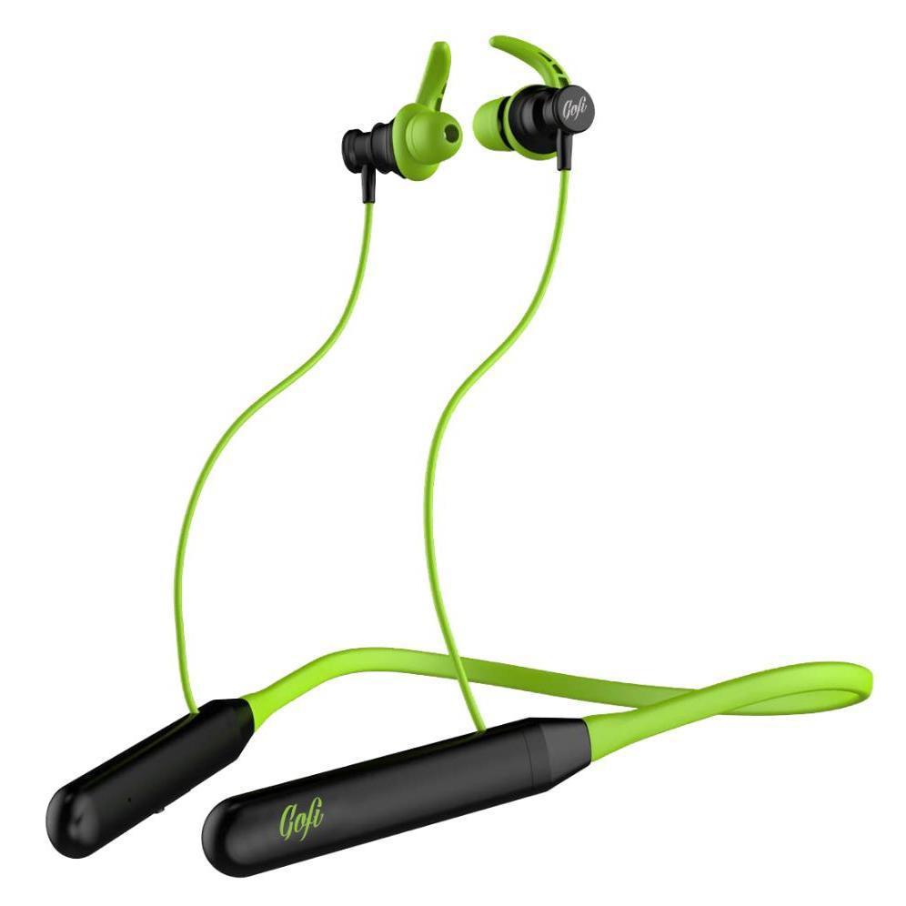 Neckband in-ear bluetooth earphones: fast charging, extended battery life, ultra-low latency, deep bass, premium sound quality, new model - noble black