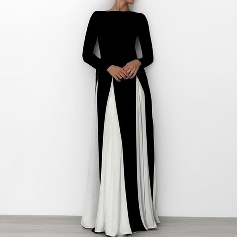 cross-border e-commerce women's fashion: european and american summer new arrivals - elegant, sexy, backless, slim-fit evening gown dress