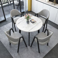 Nordic light luxury negotiation table and chair combination sales department modern casual milk tea shop dining table small apartment round table for home