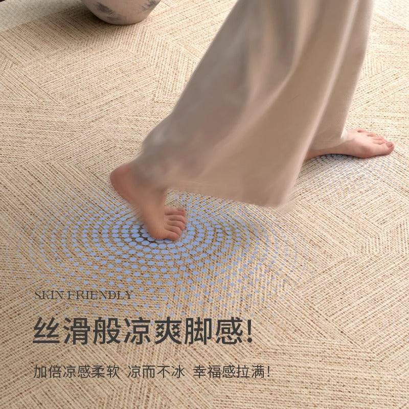 Mat carpet living room cream log style summer new arrival ice silk carpet bedroom simple waterproof mat floor mat
