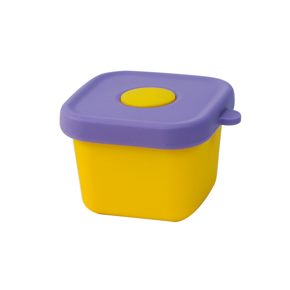 Food-grade silicone baby food storage container, fresh-keeping, freezer-safe, steamer-compatible, portable, airtight, silicone baby food bowl