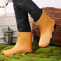 New men's waterproof and non-slip rain boots - short, kitchen work, fishing, car wash, trendy rubber overshoes