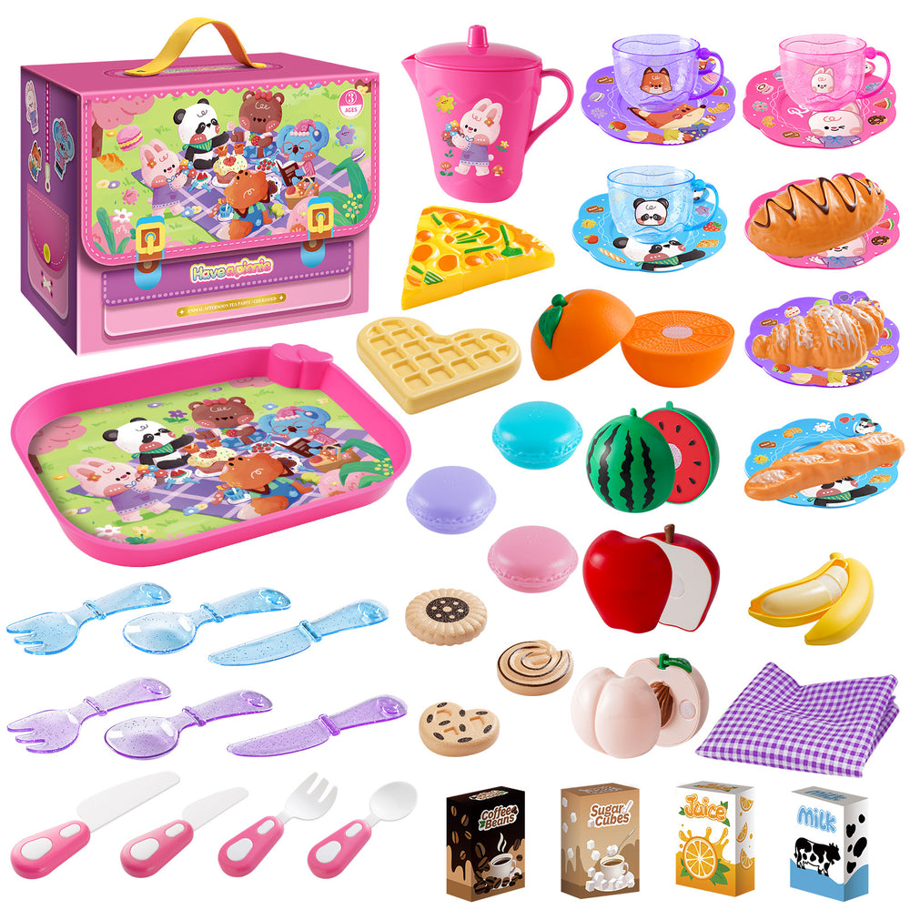 supply of children's play kitchenware set, afternoon tea, dessert, food, bread, cut-and-cut toys, wholesale
