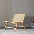 Nordic solid wood single sofa chair recliner saddle chair back chair design cross-border wabi-sabi style
