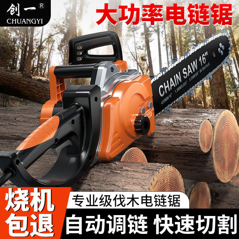 Chuangyi electric chain saw multi-functional for home saw firewood 16inch saw wood electric saw chain saw 220v electric saw logging saw