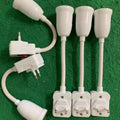 British standard lamp holder with switch socket lamp european standard hose lamp holder plug bedroom wall lamp e27 screw led plug lamp holder