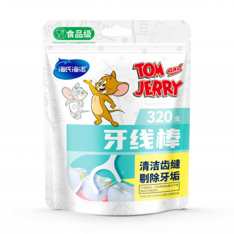 Hanole One Enjoy Three Floss Sticks Fruit Flavor Floss Picks Portable Boxed Teeth Cleaning Disposable Floss