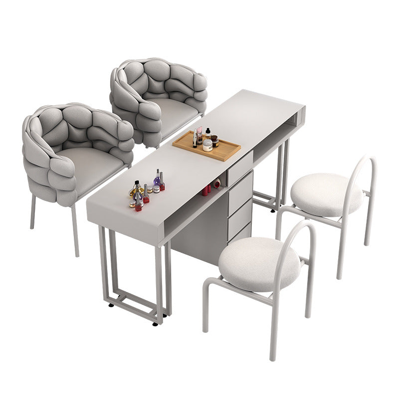 Cream style manicure table and chair set Japanese single double manicure light luxury Internet celebrities ins manicure shop manicure table