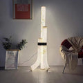 Artificial marble resin floor lamp - decorative statement piece for home, living room, sofa side, tv cabinet, and new home celebrations