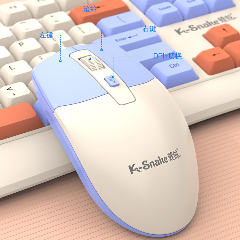 Viper km300 wired office business keyboard and mouse combo - stylish color scheme for desktop and laptop