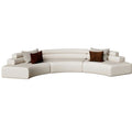 Luxury semi-circular sofa - ideal for salons, hotel lobbies, reception areas, and office spaces - unique leather art sofa chair